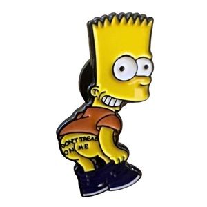 Brand New Bart Simpson “Don’t Tread on Me” Enamel Pin